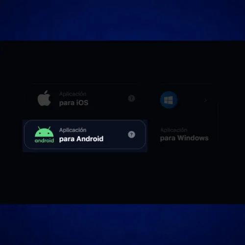 Encuentra el botón con el logo de Android